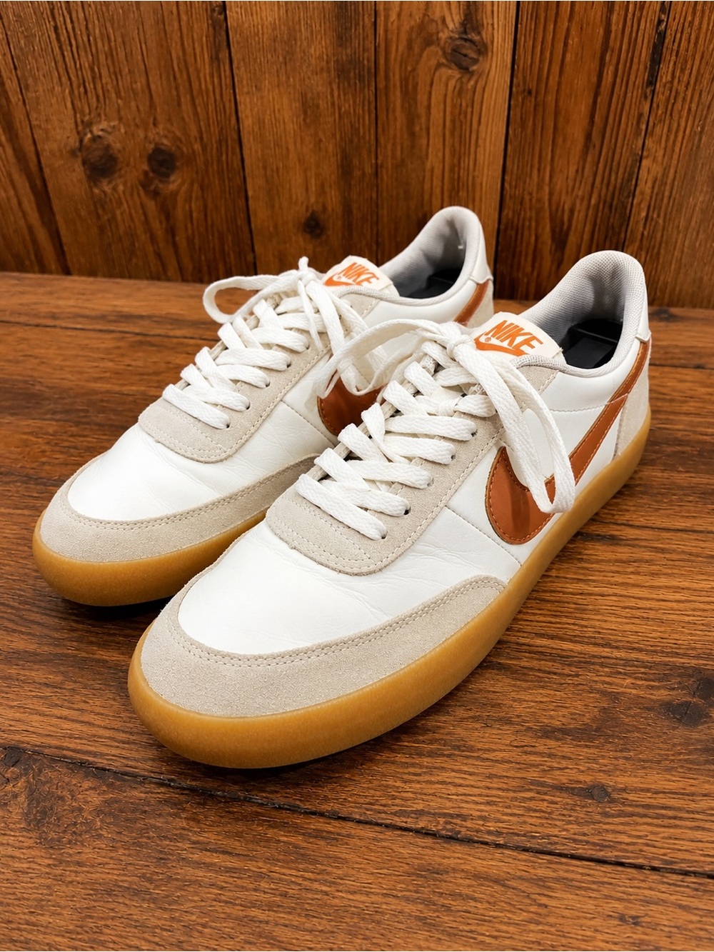 Nike Killshot 2 Leather Sneakers M-8.5 Sail Desert Orange Gum Sole 432997-127